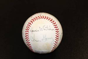 lot 173 image: Detroit Tigers Autograph Ball JSA COA #AB29088  9 Autograph 2 Hall of Famers