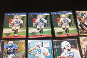 lot 266 image: 1994 Marshall Faulk Rookie Card Lot  15 Rookie Cards