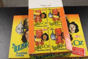 lot 284 image: 1990 Pacific Wizard of Oz Unopened Box Lot  5 Unopened Boxes