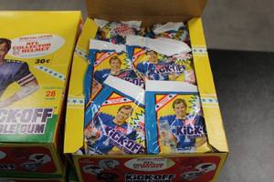 lot 291 image: 1980 Leaf Playball Mini Helmet Unopened Box Lot #1  6 Unopened Boxes
