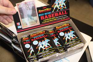 lot 317 image: 1987 Sportsflics Baseball Unopened Box Lot  8 Boxes