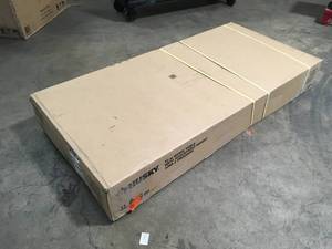 72 in. Adjustable Height Workbench Table with 2-Drawers in Black by Husky Customer Returns See Terms on Auction