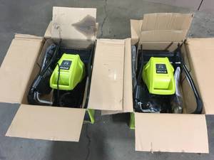 Lot of 2 Ryobi 8.5 Amp  11 in. Tilling Width Electric Cultivator Customer Returns See Terms on Auction