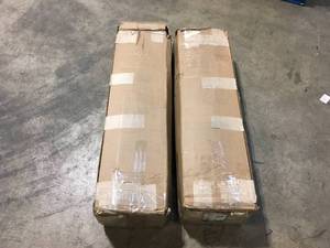 Lot of 2 Husky 24 ft. x 100 ft. Black 6 mil Plastic Sheeting Customer Returns See Terms on Auction
