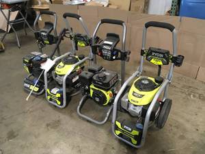 Lot of Assorted Ryobi Pressure Washers Customer Returns See Terms on Auction
