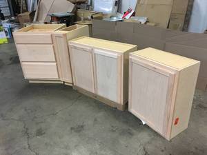 Lot of Assorted Wooden Cabinets Customer Returns See Terms on Auction