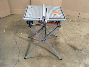 6.5 Amp Corded 7 in. Table Top Wet Tile Saw with Stand by RIDGID Customer Returns See Terms on Auction