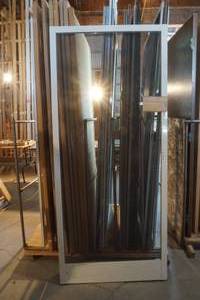 hinged door