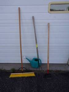 Broom, Fork, Scraper, Watering Can