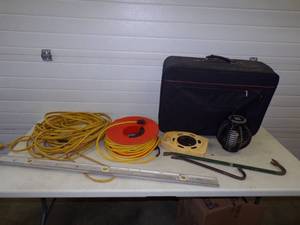 Heavy Duty Extension Cords, Suitcase, Crow Bars and Level