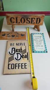 lot 329 image: 4 Wood Signs.