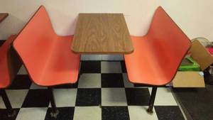 lot 350 image: (1) Unit Of Booths, One Table, 2 Benches.