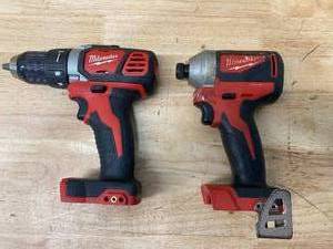lot 14 image: MILWAUKEE M18 Drill and Impact Driver Combo (Tool Only)