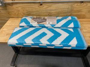 lot 18 image: BEKSDEN Lot of 2- IndoorOutdoor Reversible Patio Mats (6x9)
