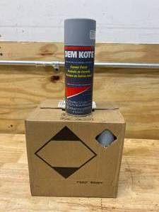 lot 54 image: DEM-KOTE Case of 6 Cans- Spray Primer Gray, Flat, 10 oz Net Wt, 5 to 8 sq ft Coverage, 1 hr Dry Time