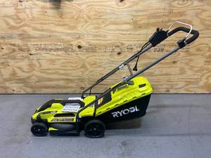 lot 27 image: RYOBI 13 in. 11 Amp Corded Electric Walk Behind Push Mower