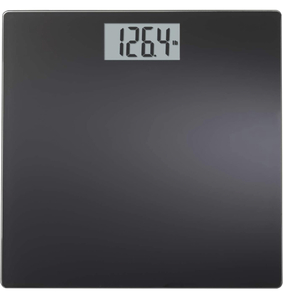 lot 33 image: INSTATRACK Large Display Digital Bathroom Scale with Step-On Technology in Black, Accurately Measures up to 400 Pounds