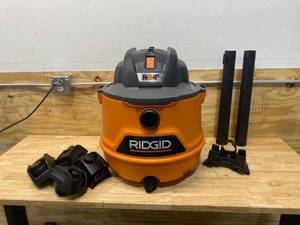 lot 75 image: RIDGID 14 Gal. 6.0-Peak HP NXT WetDry Shop Vacuum with Fine Dust Filter, Hose, Accessories and Premium Car Cleaning Kit