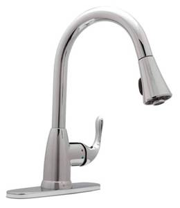 lot 95 image: GLACIER BAY Market Single-Handle Pull-Down Sprayer Kitchen Faucet in Chrome