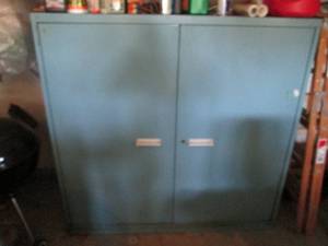 Blue metal cabinet 5 wide 59 tall...