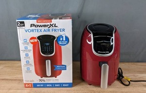 lot 69 image: PowerXL Vortex Air Fryer 2-Qt. - Red