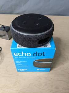 lot 126 image: Amazon Echo Dot 3rd Generation Smart Speaker - Charcoal