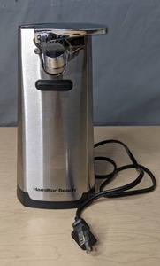 lot 127 image: Hamilton Beach Stainless Steel Extra-Tall Can Opener with Removable Cutting Lever