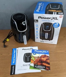 lot 153 image: PowerXL Vortex Air Fryer 2-Qt. - Black