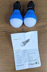 lot 101 image: Wakeman Portable LED Tent Light Bulbs
