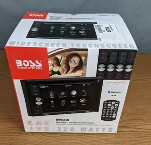 lot 104 image: Boss 320-Watt 6.2 Touch Screen DVDCD Car Stereo Receiver with Bluetooth