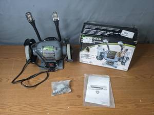 lot 87 image: Genesis GBG600L 6 Bench Grinder with Dual Flexible Lights