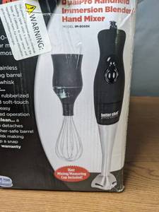 lot 82 image: Better Chef DualPro Handheld Immersion BlenderHand Mixer - Black