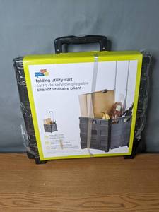 lot 84 image: Honey Can Do Folding Crate Cart - Neutral