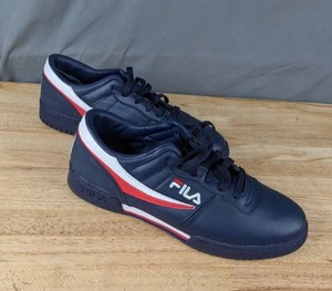 lot 47A image: Fila Mens Original Fitness Leather Sneaker Blue in Size 11.5