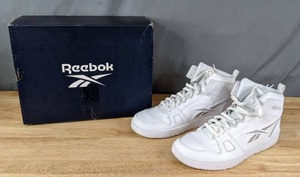 lot 196 image: Reebok Mens Resonator Mid Leather Basketball Shoe Size 11.5