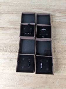 lot 190 image: 4 Piece Ring Collection  Sterling Silver and Birthstones