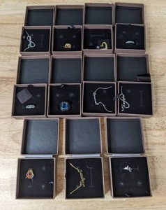 lot 248 image: Collection of 11 Pieces of Personalized Jewelry Rings and Necklaces