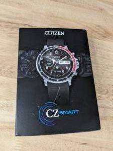 lot 37 image: Citizen Mens CZ Smart 46mm Smartwatch  Black Silicone