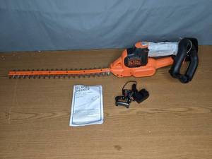 lot 346 image: BLACKDECKER 20V MAX Lithium-Ion 22 PowerCut Hedge Trimmer