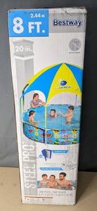 lot 390 image: Bestway Steel Pro UV Careful 8 x 20 Splash-in-Shade Round Play Pool