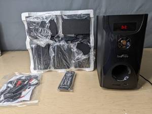 lot 321 image: beFree Sound 125-Watt 5.1-Channel Bluetooth Surround Sound Speaker System with 9 Subwoofer
