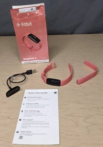 lot 325 image: Fitbit Inspire 2 Fitness Tracker with Heart Rate and Premium Trial  Desert Rose