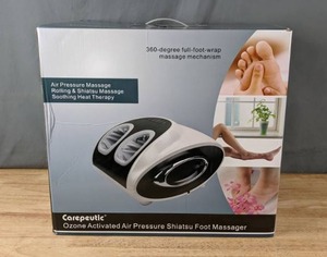 lot 341 image: Carepeutic Ozone-Activated Air Pressure Shiatsu Foot Massager with Heat Therapy