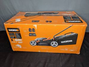 lot 377 image: WORX 13 20V Lithium-Ion Cordless Push Lawn Mower