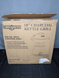lot 307 image: GrillSmith 18 Round Kettle Grill