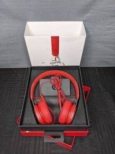lot 303 image: Beats by Dr. Dre EP On-Ear Headphones  Red