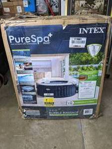 lot 444 image: Intex PureSpa Plus 77 x 28 Inflatable Bubble Massage Spa