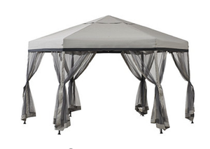 lot 269 image: Sunjoy 11 x 11 Temporary Pop-Up Hexagon Gazebo