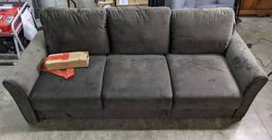 lot 455 image: Westin Microfiber Loveseat with Curved Arms