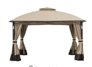 lot 411 image: Sunjoy 11 ft. x 13 ft. Gazebo with LED Lighting